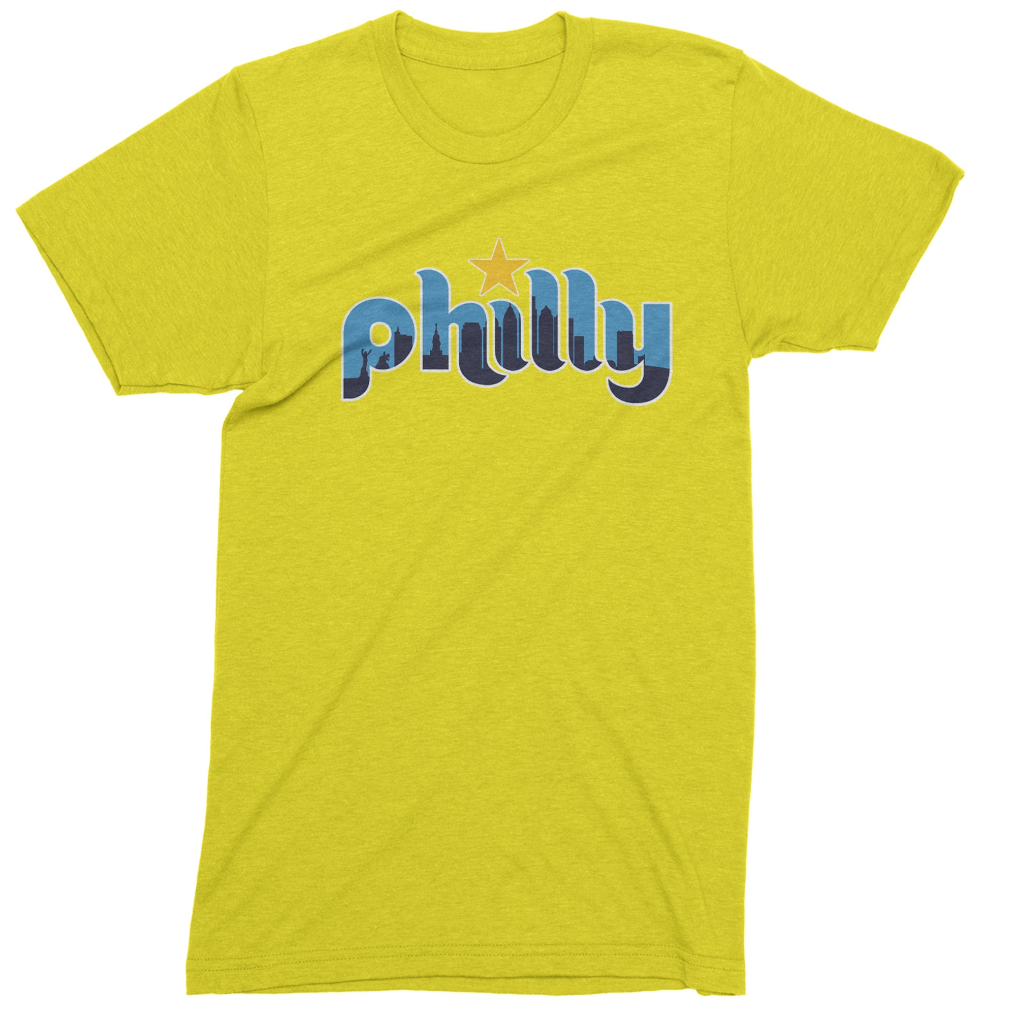 Skyline Philly Philadelphia Men's T-shirt Yellow
