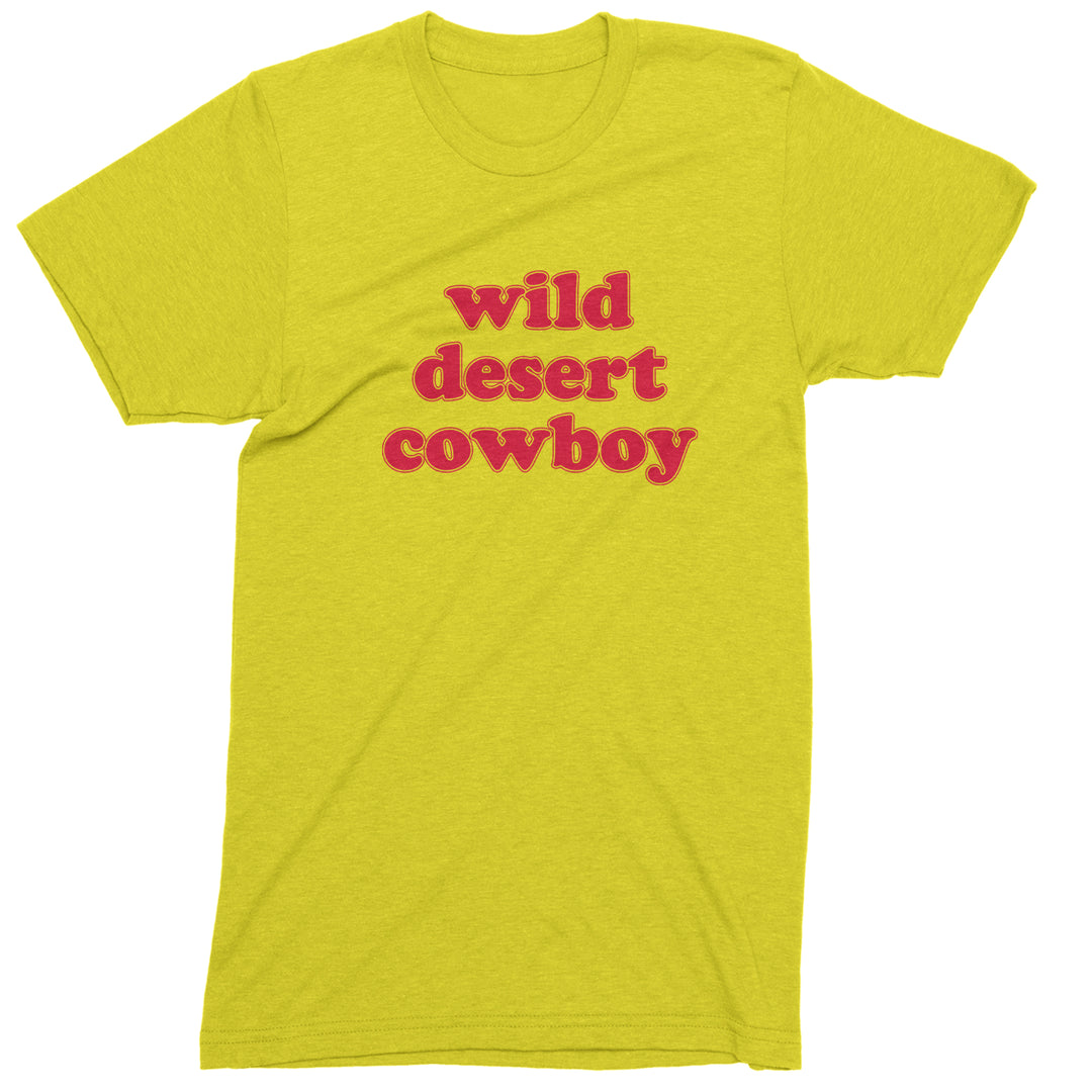 Wild Desert Cowboy Country Mens T-shirt Yellow