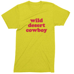 Wild Desert Cowboy Country Mens T-shirt Yellow
