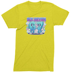 67 Six Seven Meme Kawaii Cloud Mens T-shirt Yellow