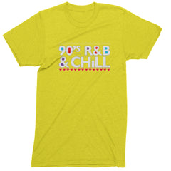 90s R&amp;B and Chill Retro Throwback Mens T-shirt Yellow