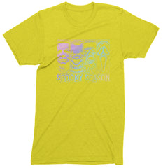 Spooky Season Horror Icons Halloween Mens T-shirt Yellow
