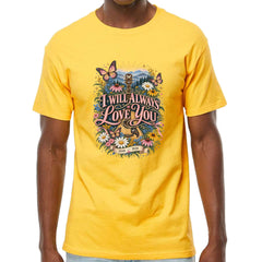 I Will Always Love You Dolly Mens T-shirt Yellow