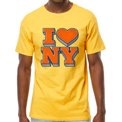 New York City Pride Heart Mens T-shirt Yellow