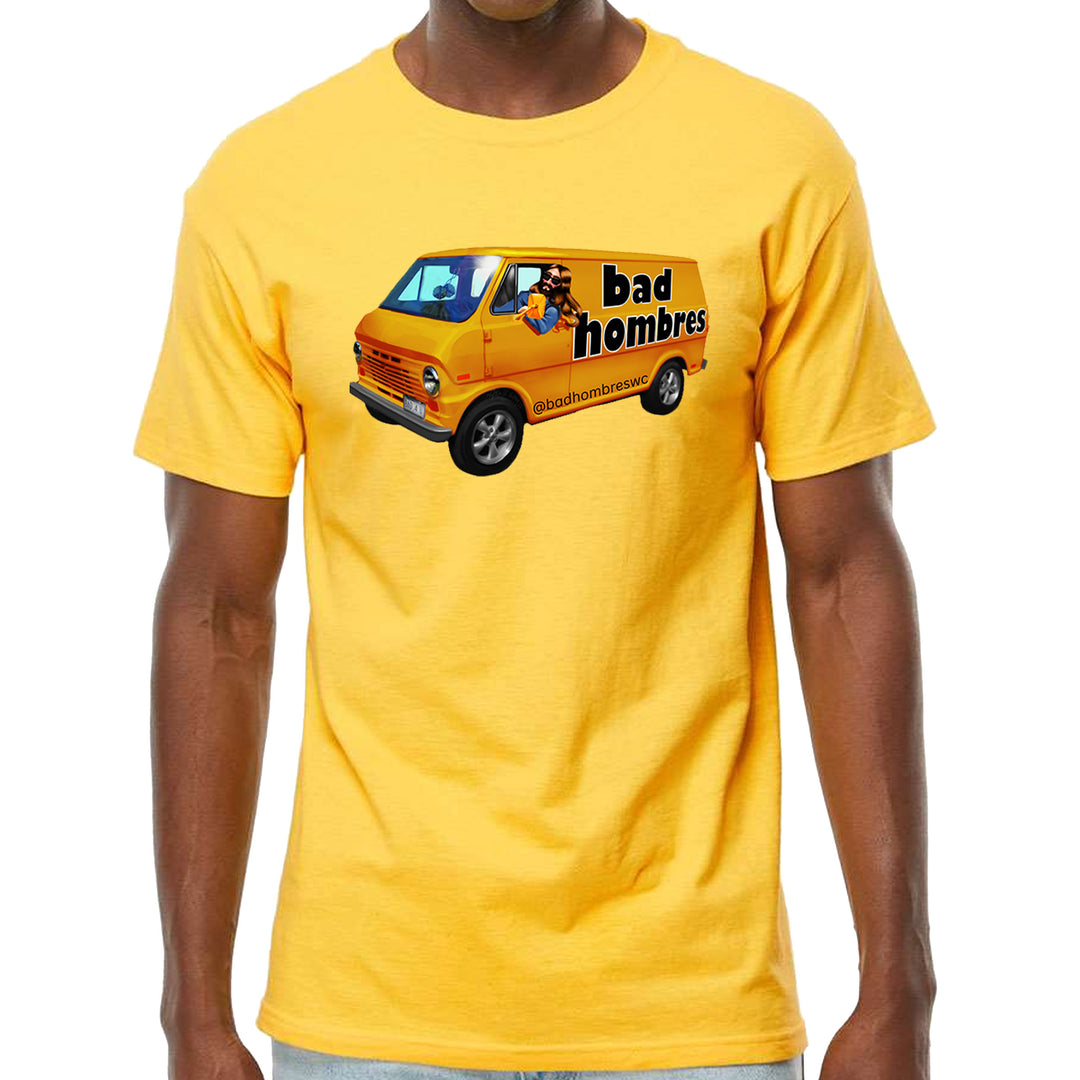 Bad Hombres Van West Chester Band Mens T-shirt Yellow