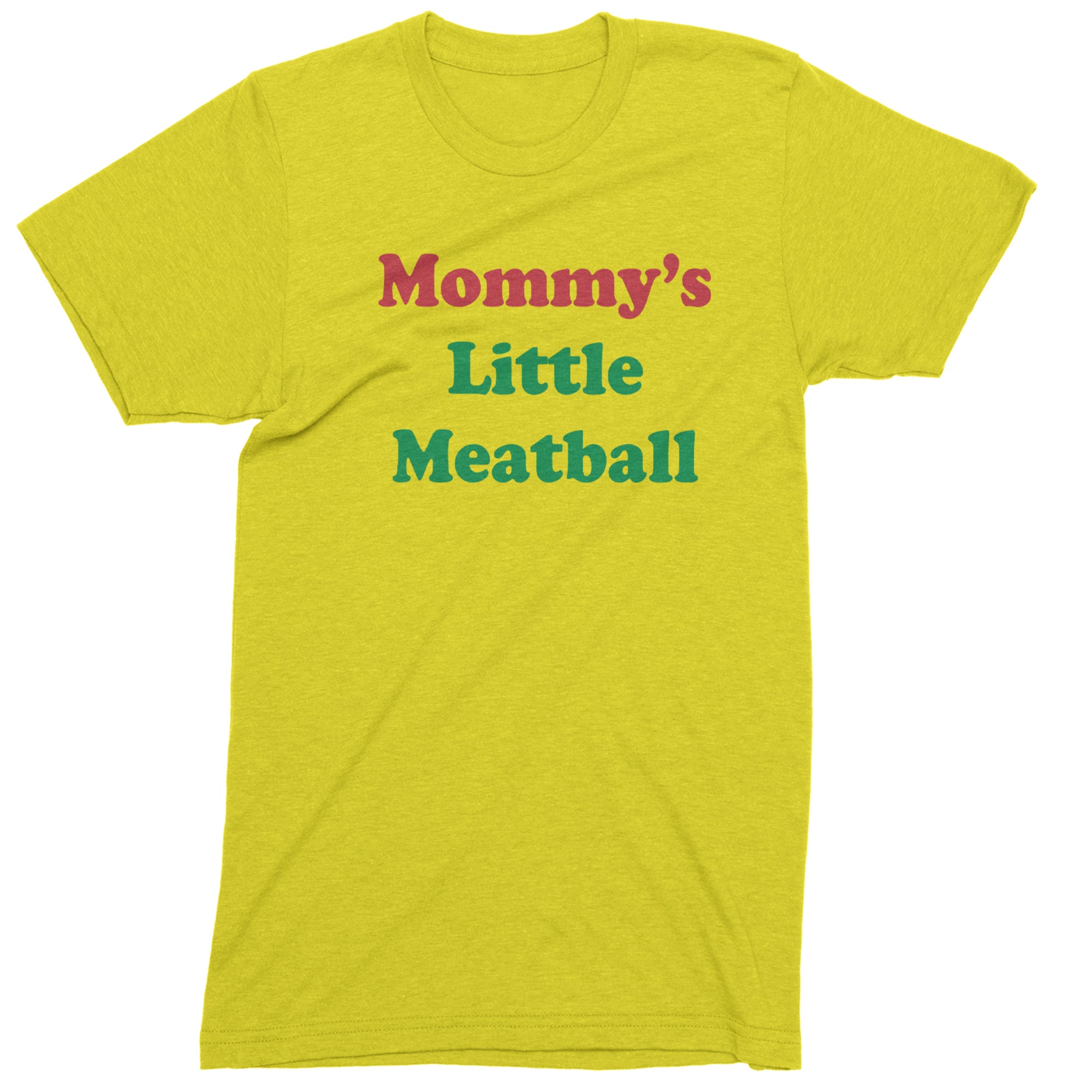 Mommy's Little Meatball Love Island Men's T-shirt Yellow
