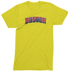 Boston City Pride Skyline Mens T-shirt Yellow