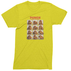 Punch Play Hard Love Harder Mens T-shirt Yellow