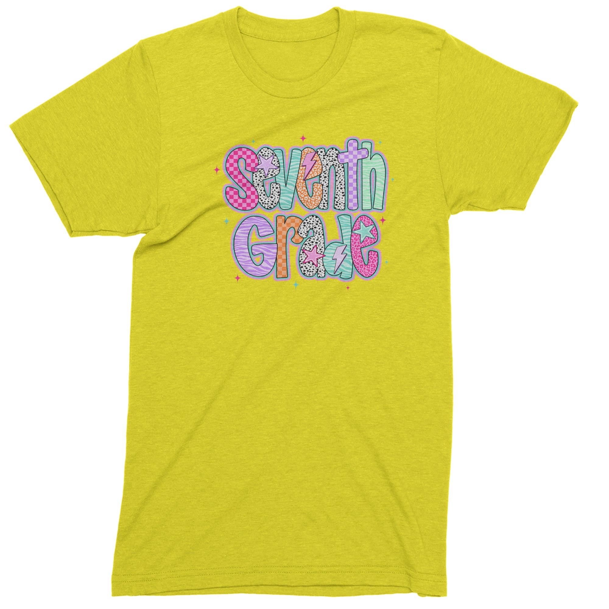 Seventh Grade Swagger Colorful Back to School Men's T-shirt Yellow
