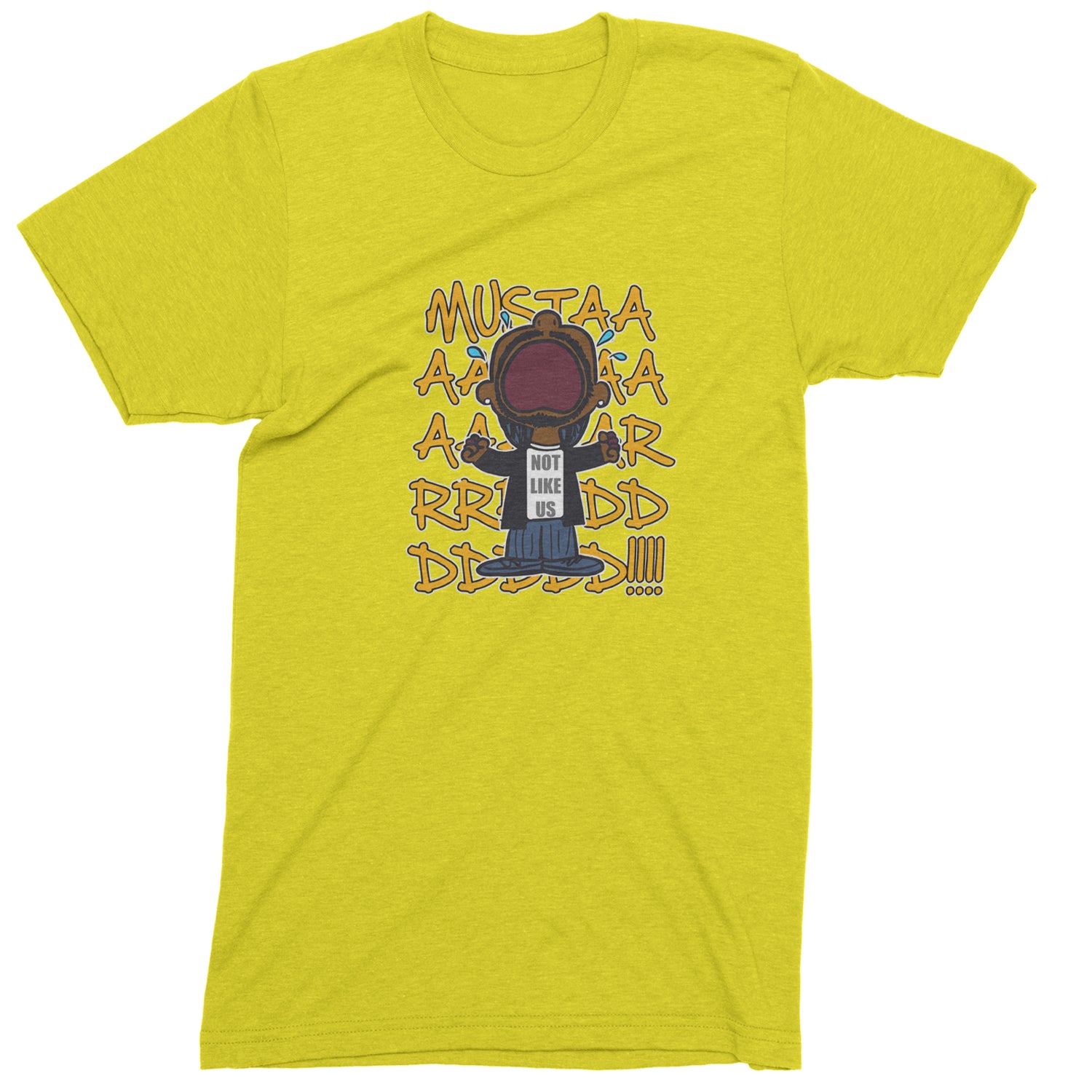 MUSTARD! Not Like Us Tv Off Men's T-shirt Yellow