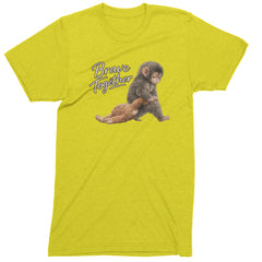 Punch Brave Together Stuffed Animal Mens T-shirt Yellow