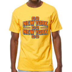 Go New York Go Basketball Mens T-shirt Yellow