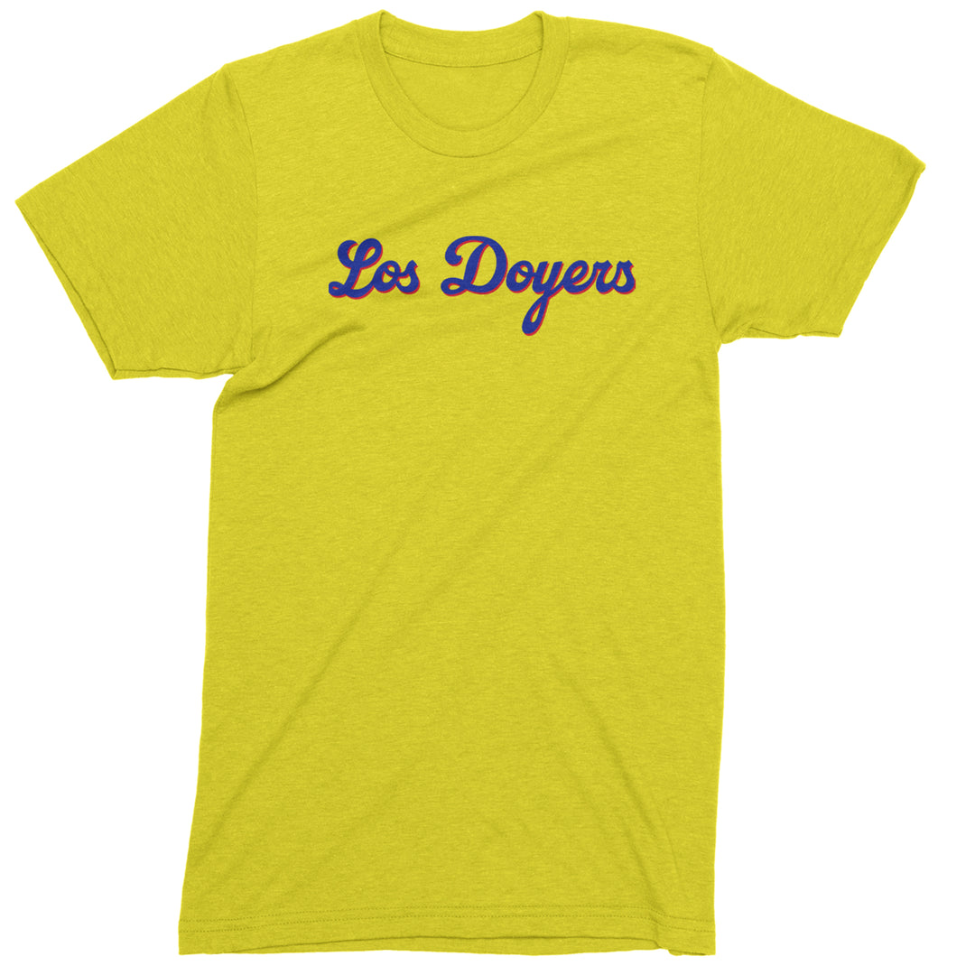 Los Doyers LA Baseball Men's T-shirt Yellow