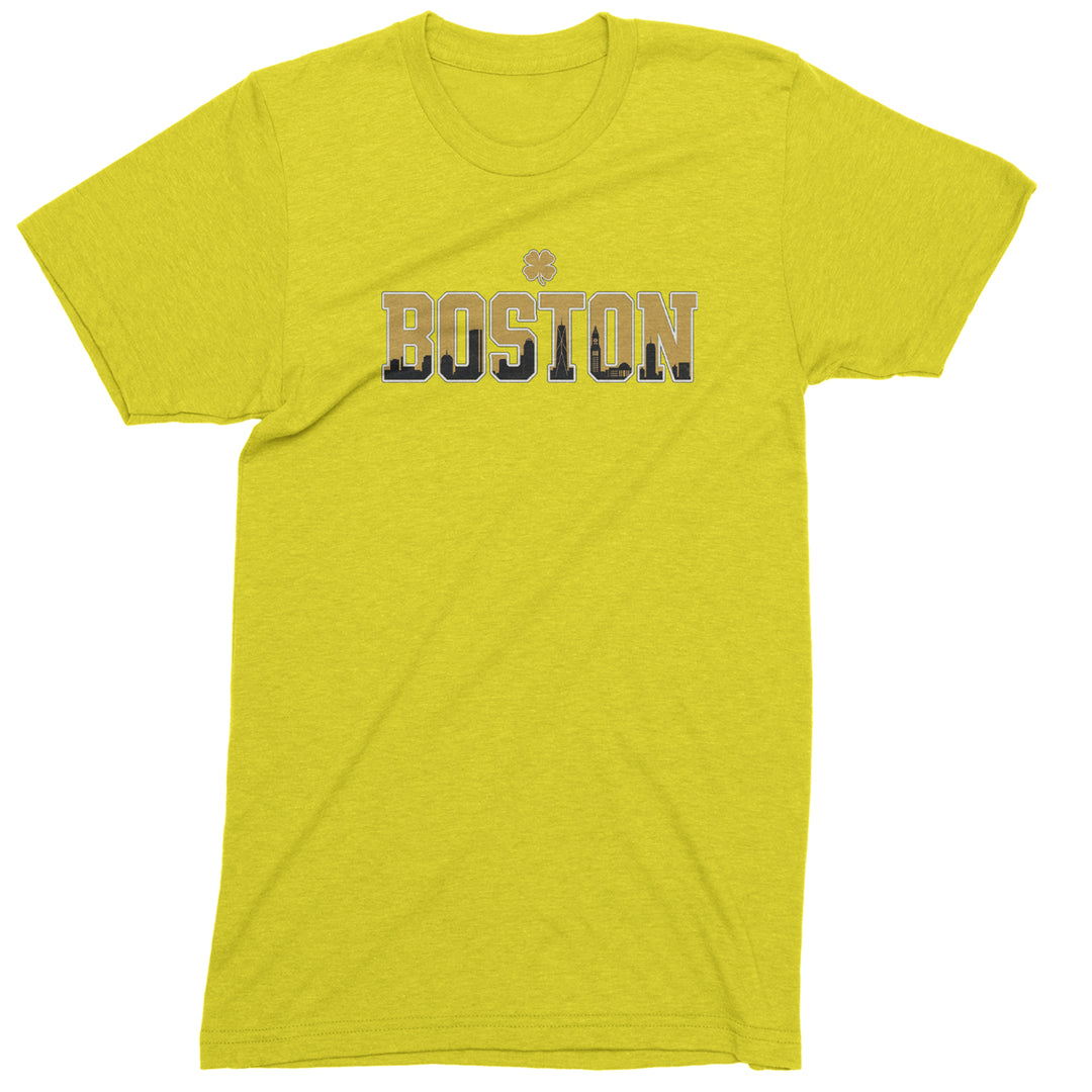 Boston City Pride Irish Mens T-shirt Yellow