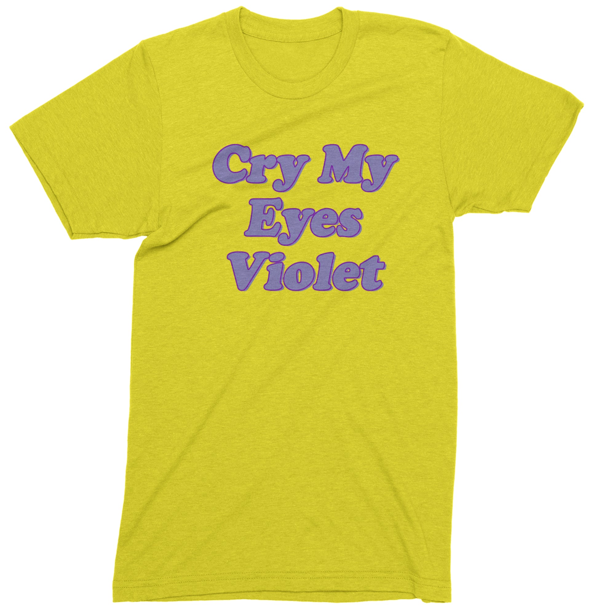 Cry My Eyes Violet Drama Queen Mens T-shirt Yellow