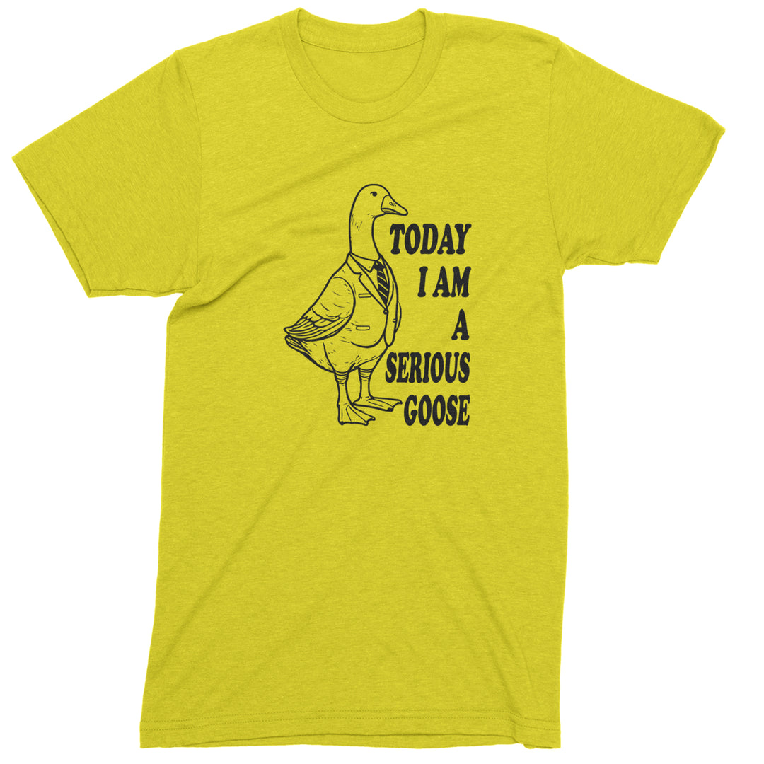 Today I Am A Serious Goose Mens T-shirt Yellow