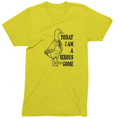 Today I Am A Serious Goose Mens T-shirt Yellow