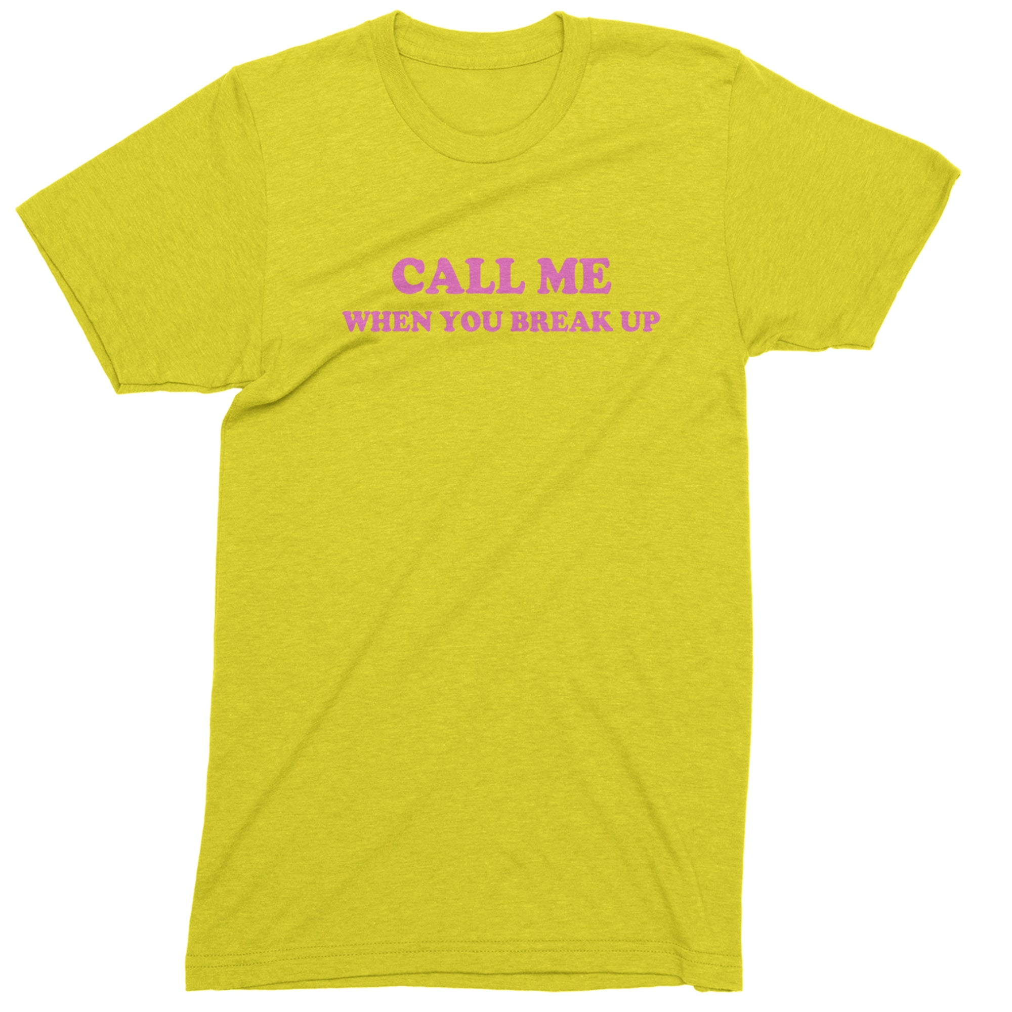 Call ME When You Break Up Men's T-shirt Yellow