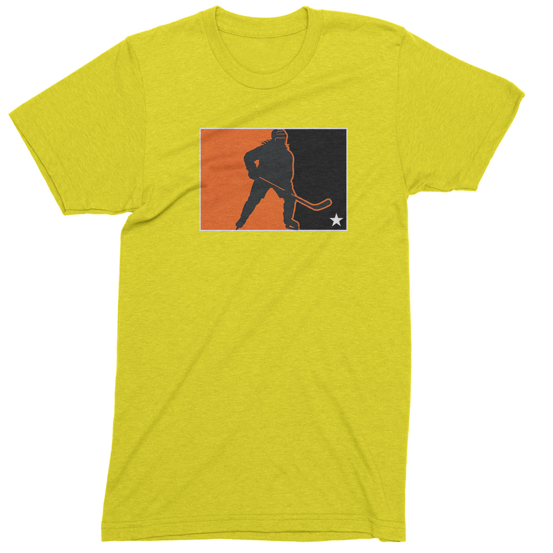 Hockey Enforcer Retro Vintage Mens T-shirt Yellow
