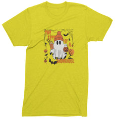 Life of a Showghoul Halloween Showgirl Vibes Mens T-shirt Yellow
