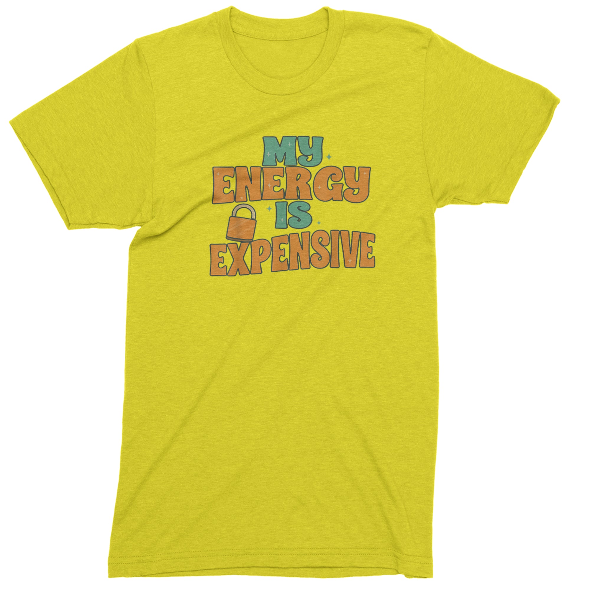 My Energy Is Expensive Self-Care Mens T-shirt Yellow