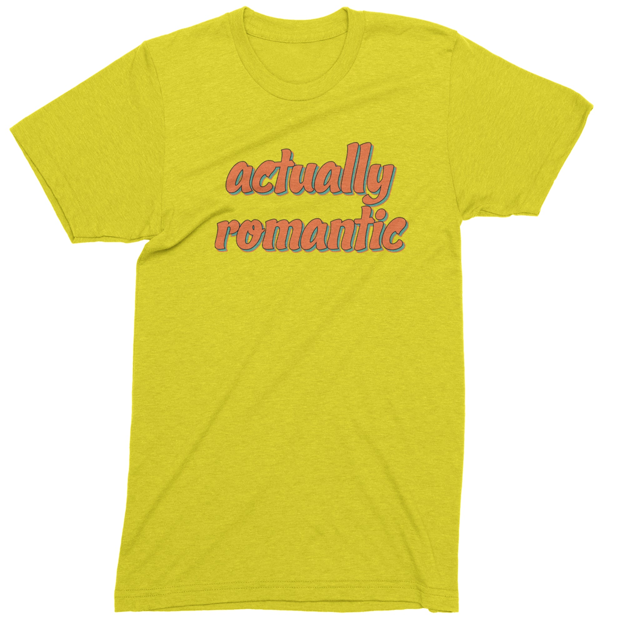 Actually Romantic Mens T-shirt Yellow