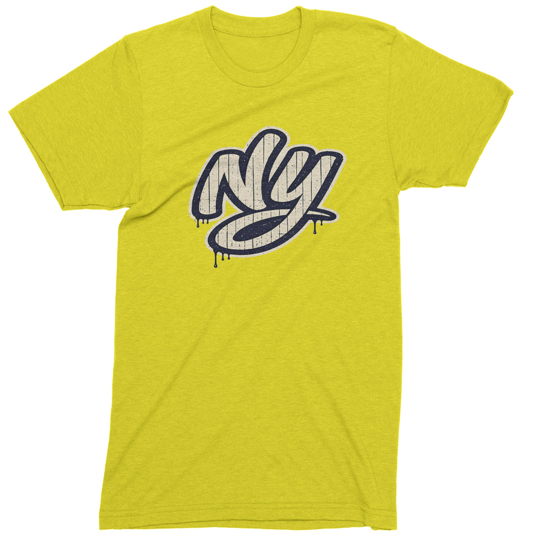 NYC New York City Grunge Street Mens T-shirt Yellow
