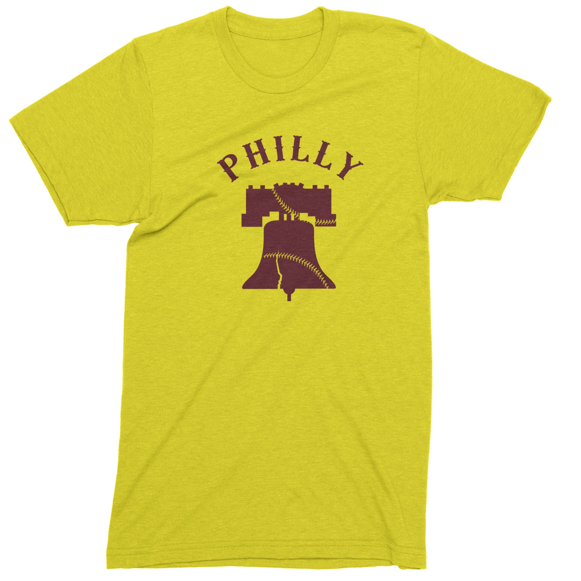 Philly Cracked Liberty Bell Men's T-shirt Yellow