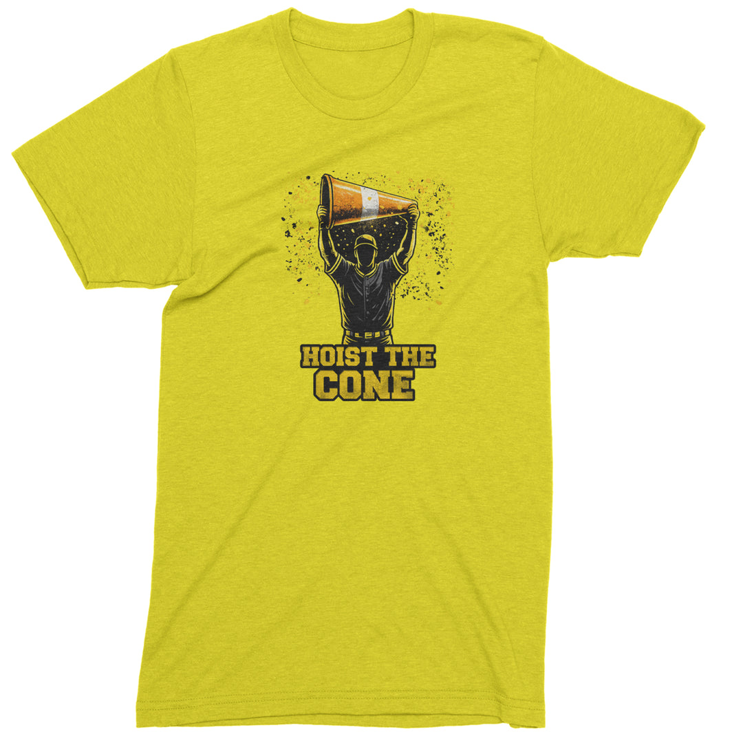Hoist The Cone Pittsburgh Pride Mens T-shirt Yellow