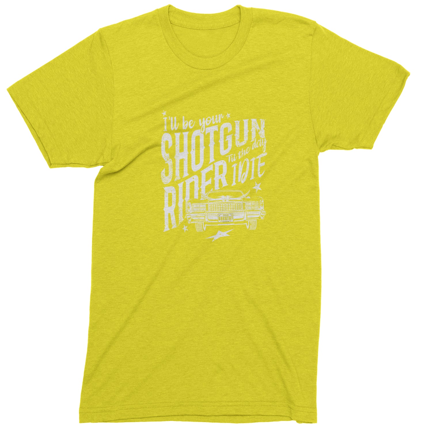 I'll Be Your Shotgun Rider, Till The Day I Die Mens T-shirt Yellow