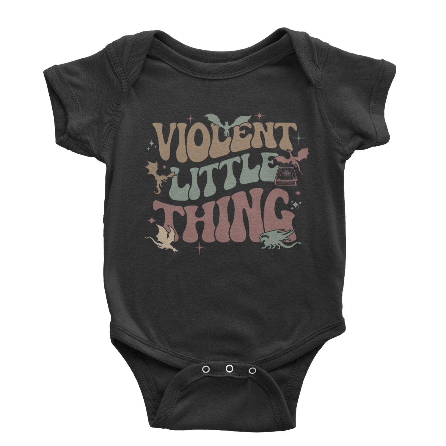 Violent Little Thing Dragon Infant One-Piece Romper Bodysuit Or Toddler T-shirt Black