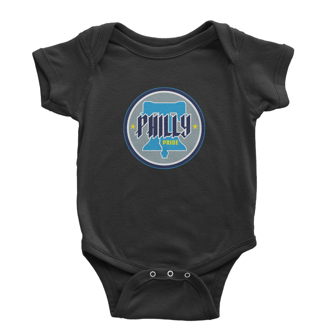 Philly Pride Liberty Bell Infant One-Piece Romper Bodysuit Or Toddler T-shirt Black