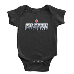 Chicago Chi-Town City Pride Infant One-Piece Romper Bodysuit Or Toddler T-shirt Black