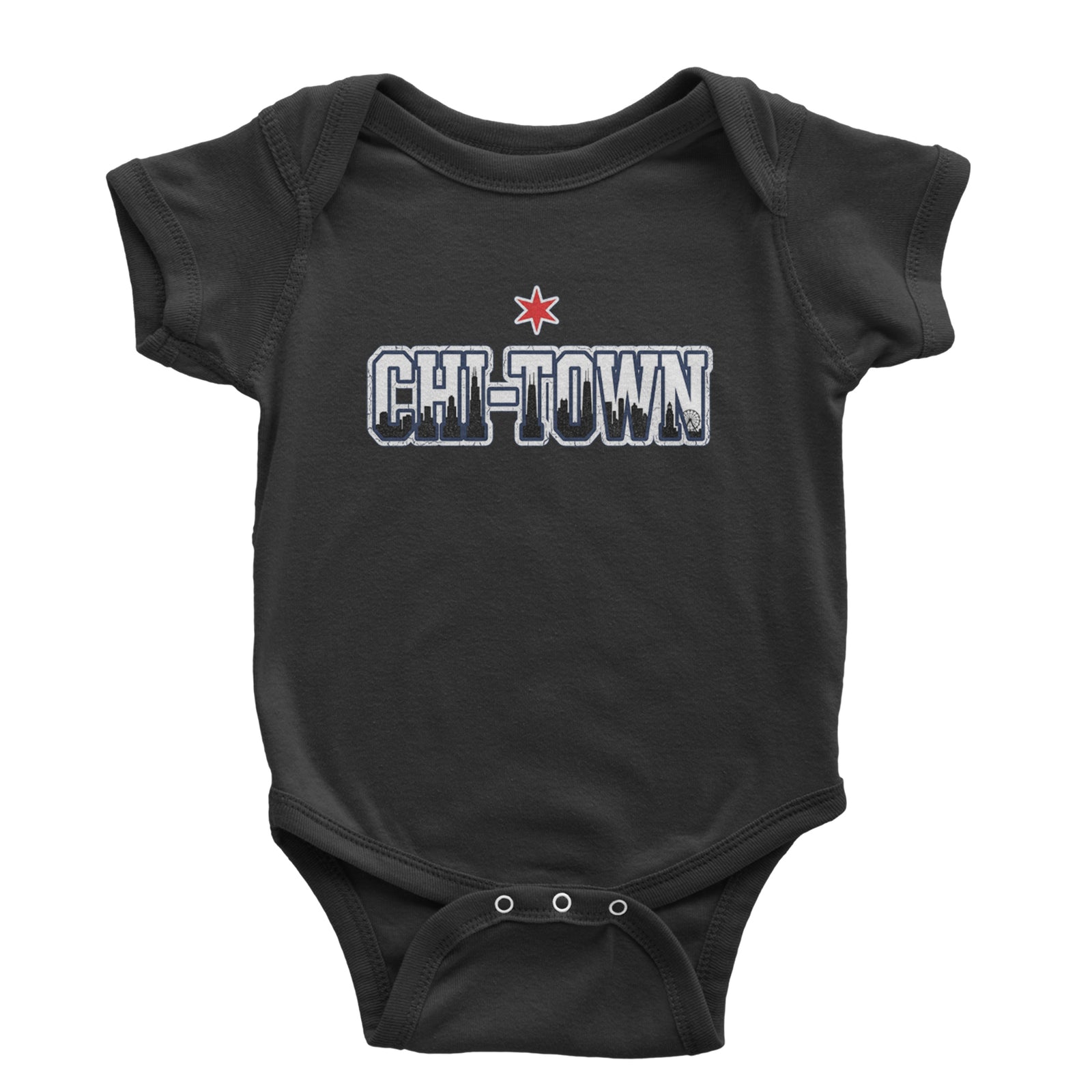 Chicago Chi-Town City Pride Infant One-Piece Romper Bodysuit Or Toddler T-shirt Black