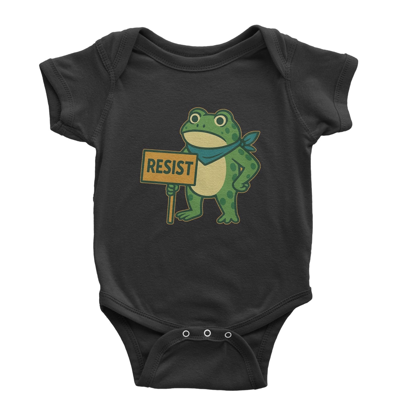Sign Resist Meme Frog Protest Infant One-Piece Romper Bodysuit Or Toddler T-shirt Black