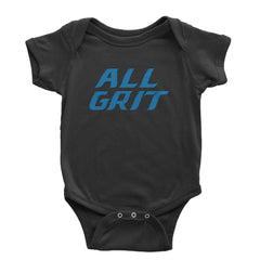 All Grit Detroit Football Infant One-Piece Romper Bodysuit Or Toddler T-shirt Black