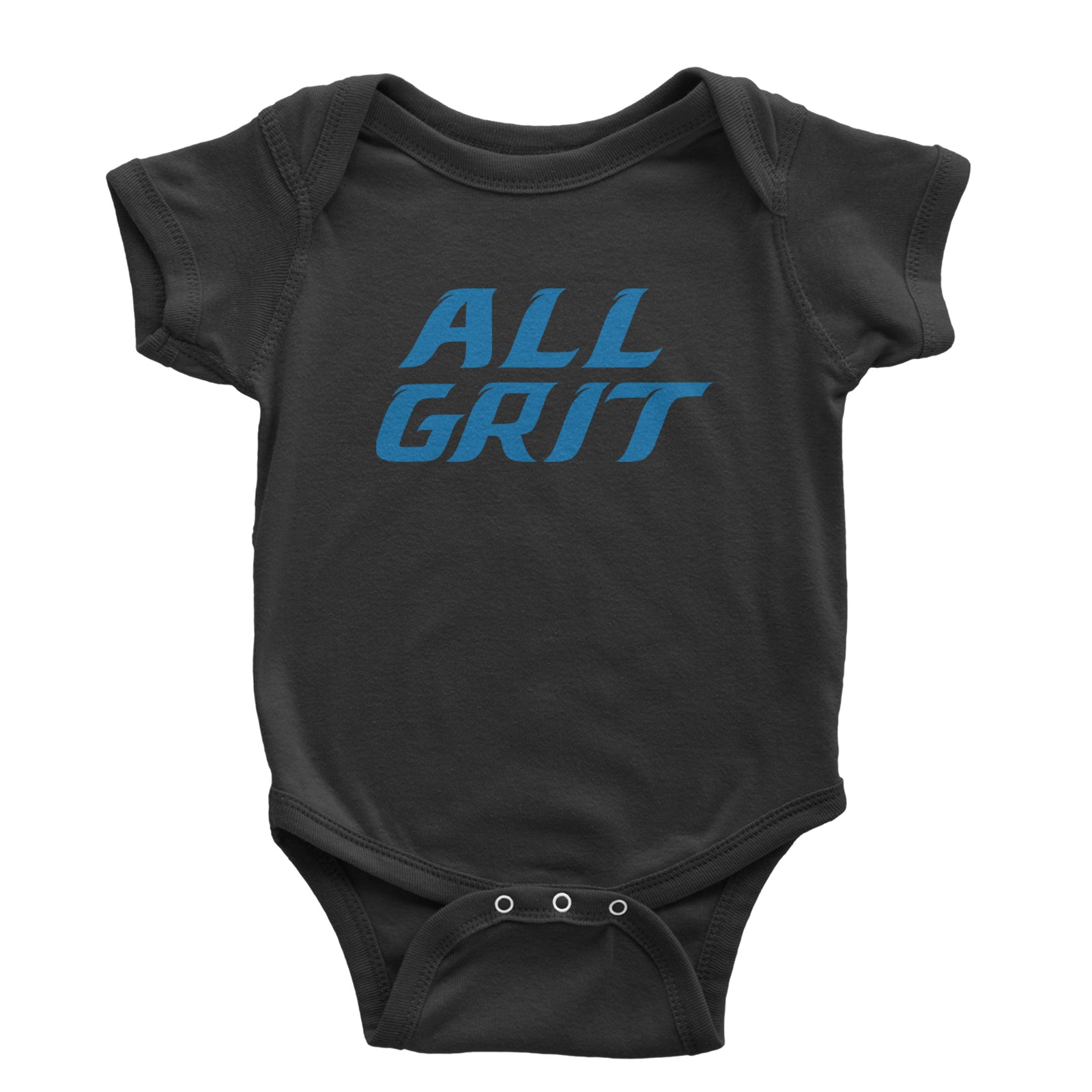 All Grit Detroit Football Infant One-Piece Romper Bodysuit Or Toddler T-shirt Black