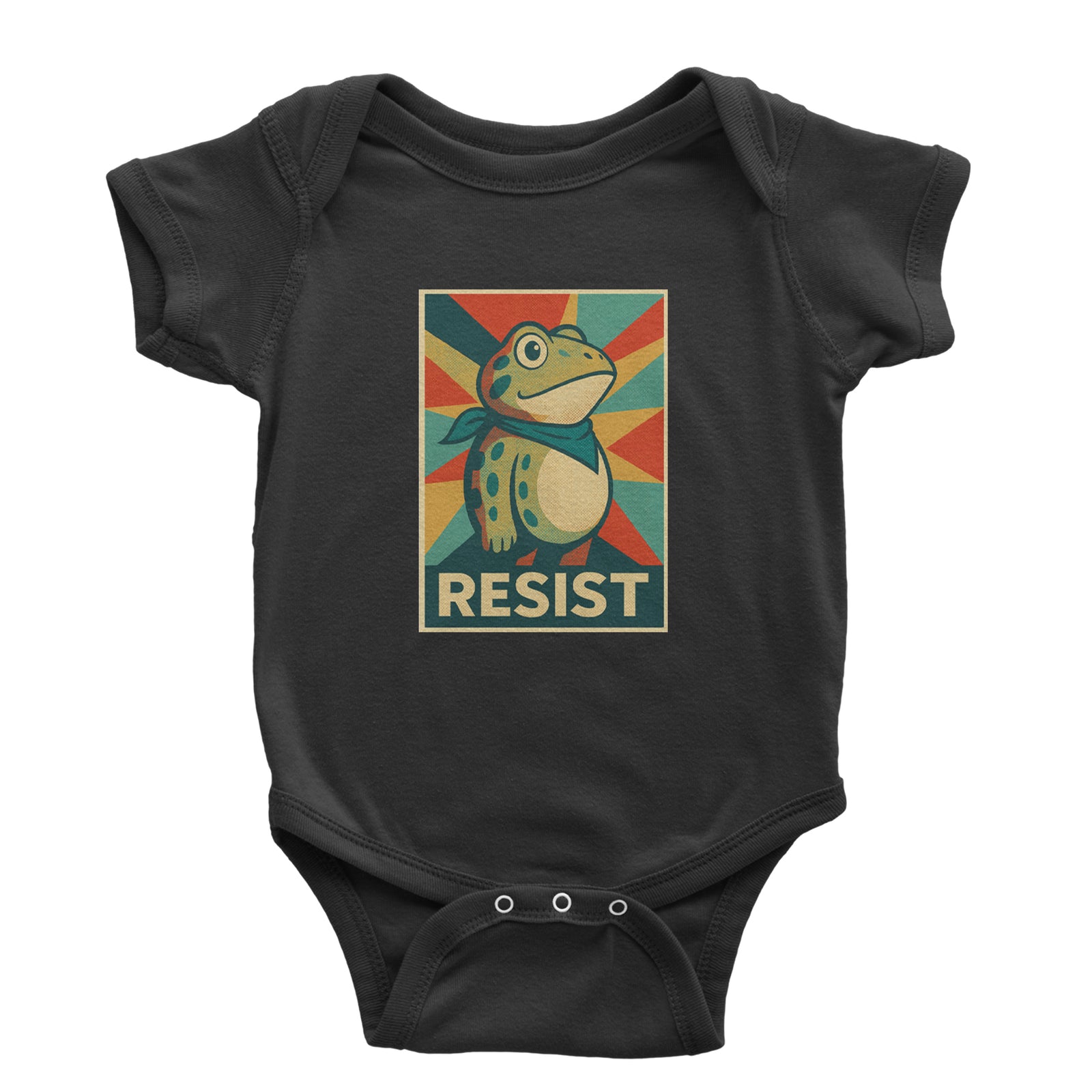Resist Portland Protest Frog Infant One-Piece Romper Bodysuit Or Toddler T-shirt Black