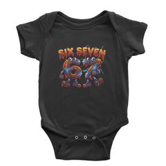 67 Lava Lightning Six Seven Meme Infant One-Piece Romper Bodysuit Or Toddler T-shirt Black