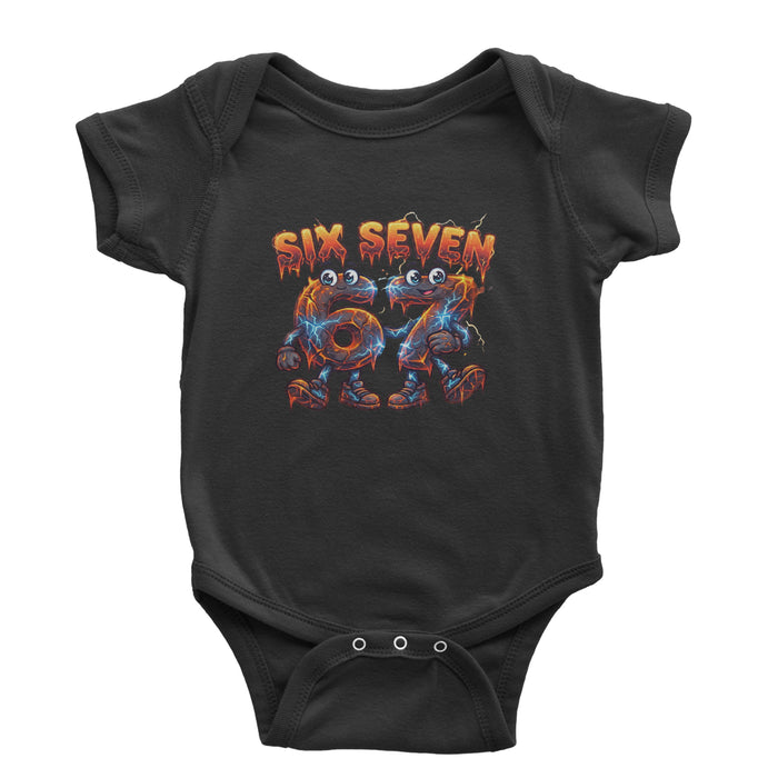 67 Lava Lightning Six Seven Meme Infant One-Piece Romper Bodysuit Or Toddler T-shirt