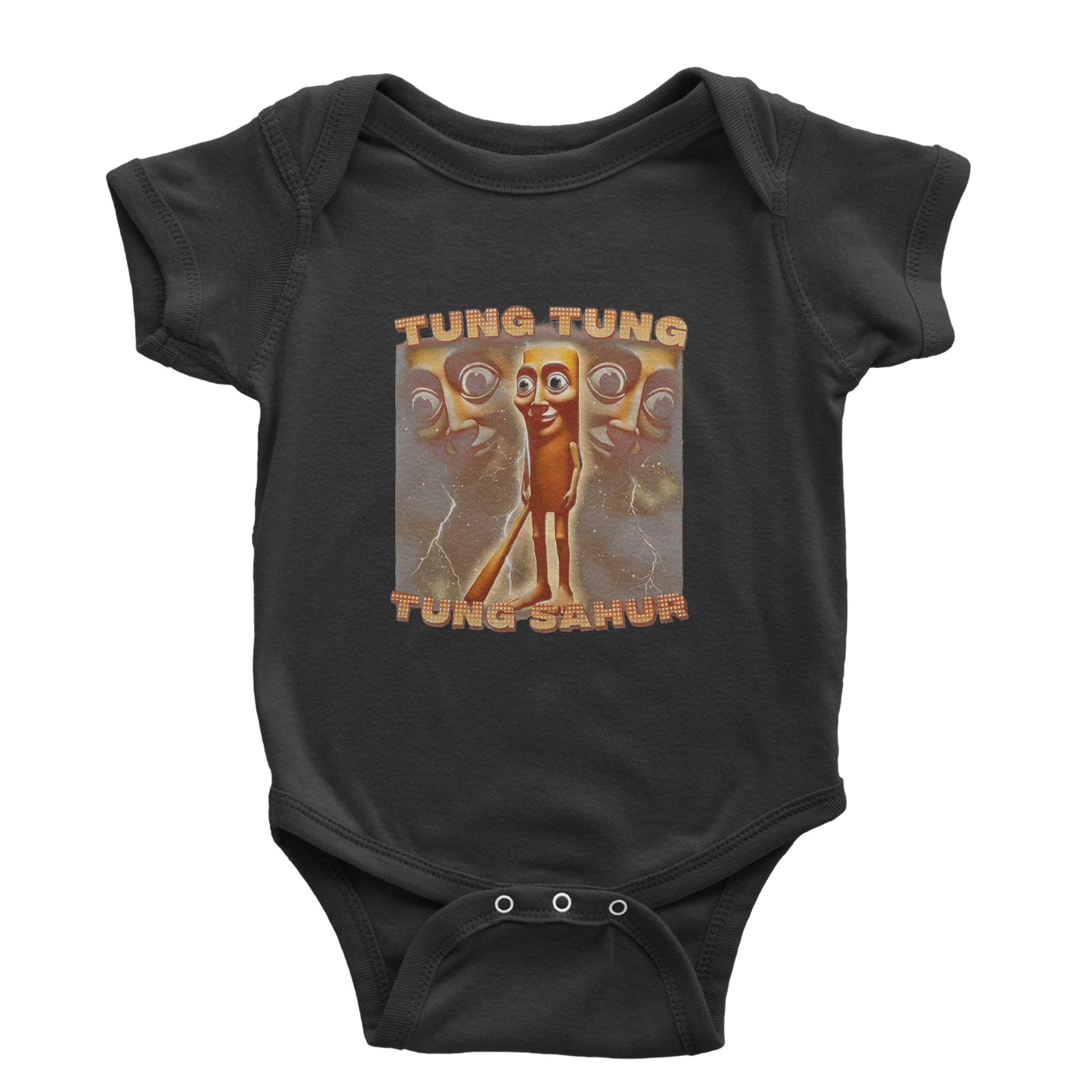 Tung Tung Tung Sahur Enforcer Infant One-Piece Romper Bodysuit Or Toddler T-shirt Black