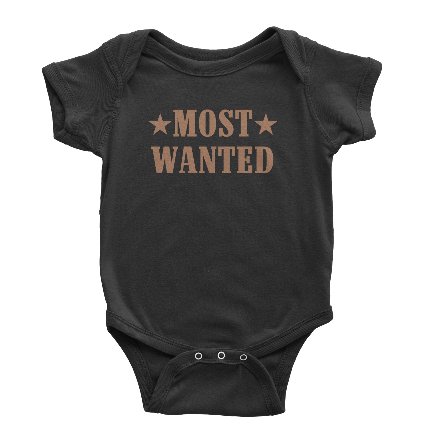 Most Wanted Cowboy Infant One-Piece Romper Bodysuit Or Toddler T-shirt Black