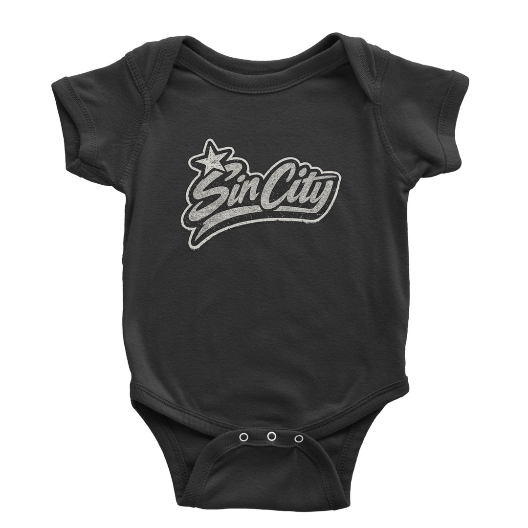 Sin City Vegas Retro Vintage Infant One-Piece Romper Bodysuit Or Toddler T-shirt Black