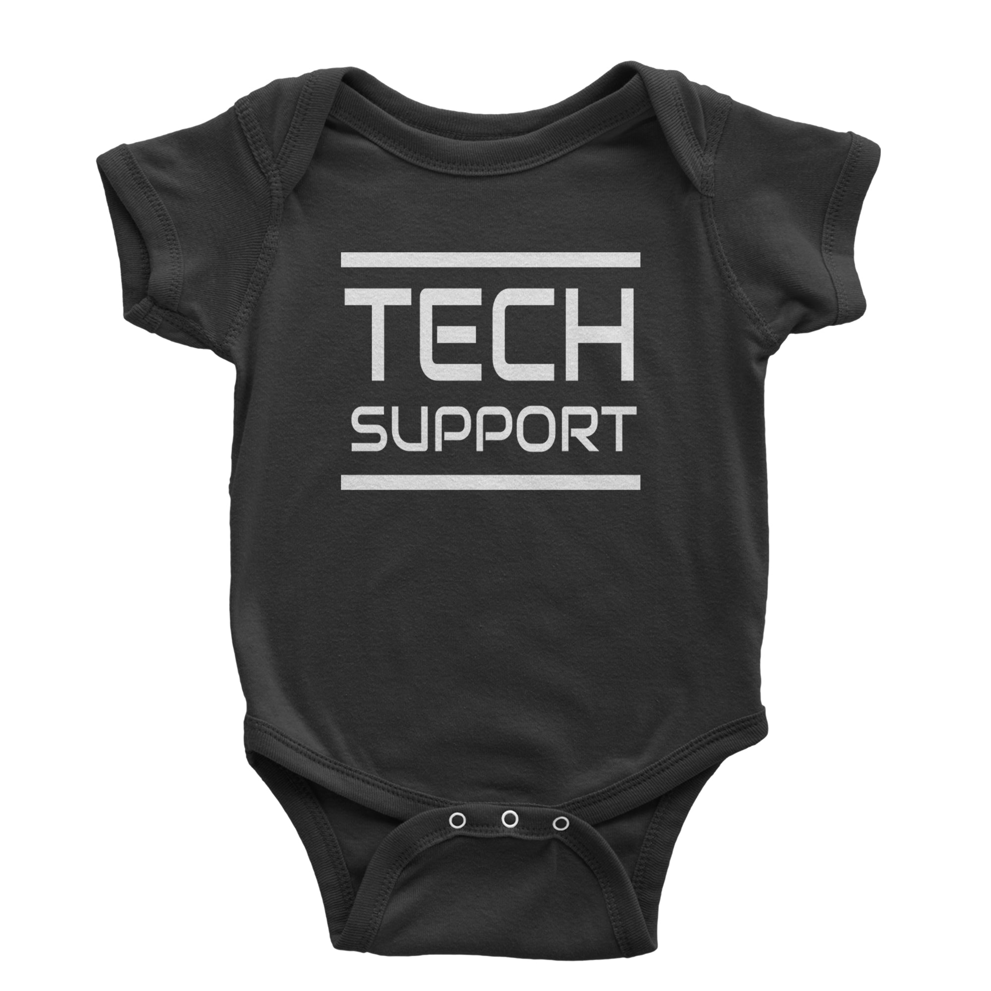 Tech Support Technologist IT Infant One-Piece Romper Bodysuit Or Toddler T-shirt Black