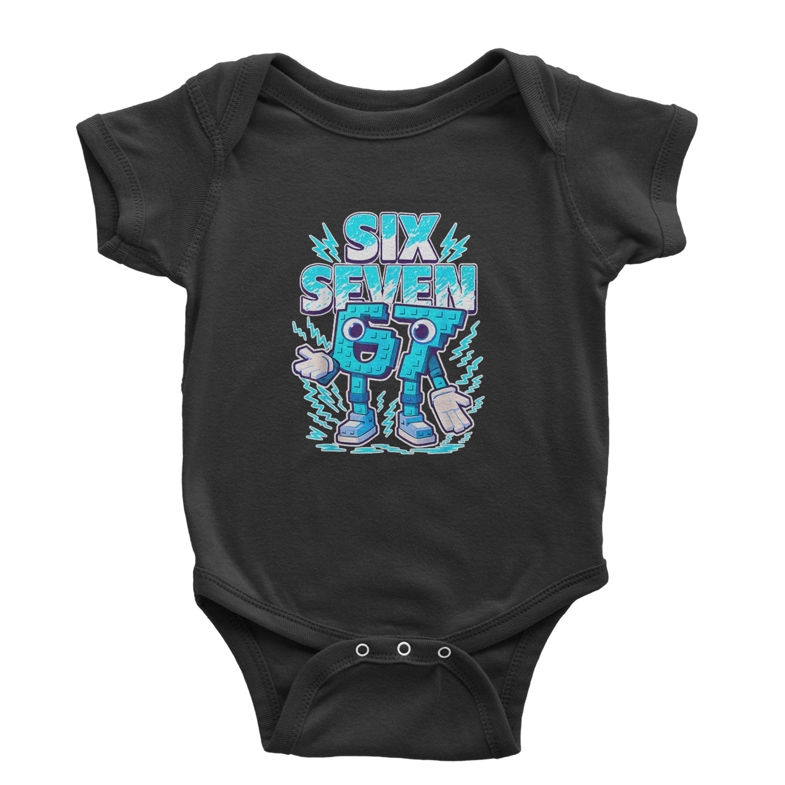 67 Brainrot Meme Slang Infant One-Piece Romper Bodysuit Or Toddler T-shirt Black