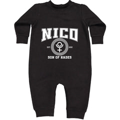Nico Son of Hades Underworld Crest Toddler Hoodie Or Infant Fleece Romper Black