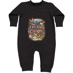 I Will Always Love You Dolly Toddler Hoodie Or Infant Fleece Romper Black