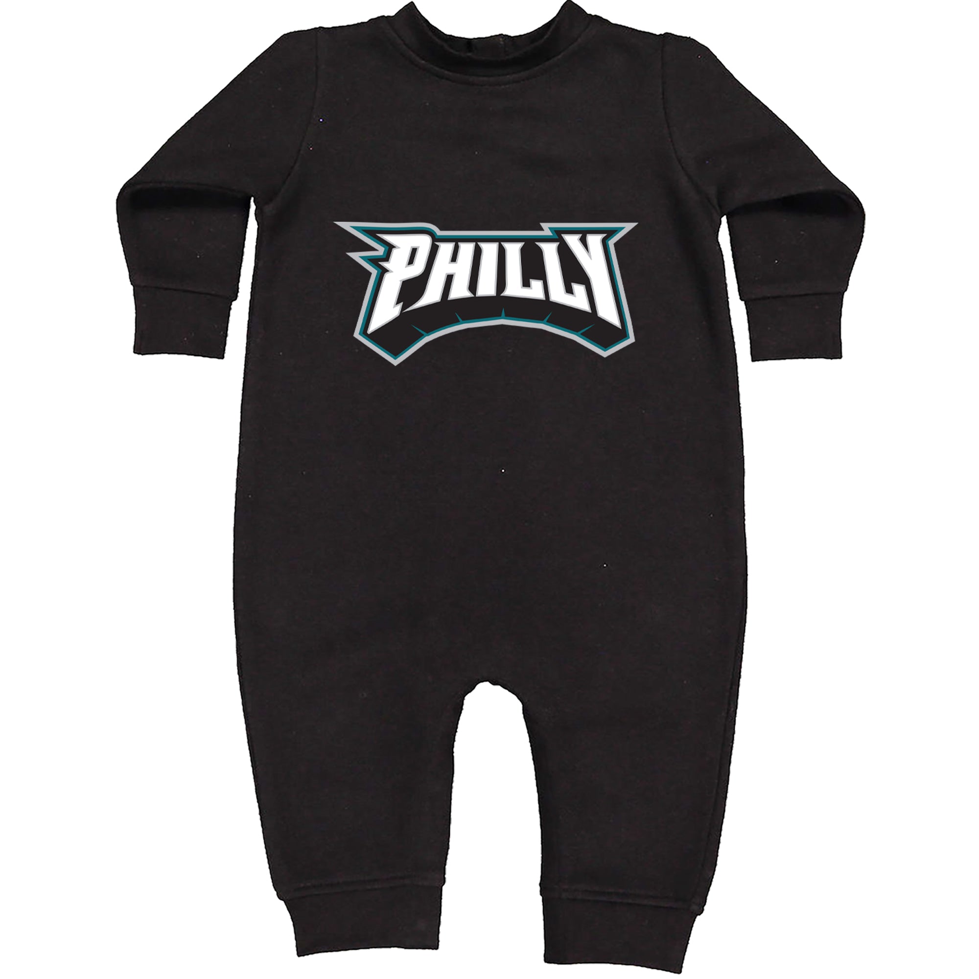 Philly Bold Block Throwback Toddler Hoodie Or Infant Fleece Romper Black