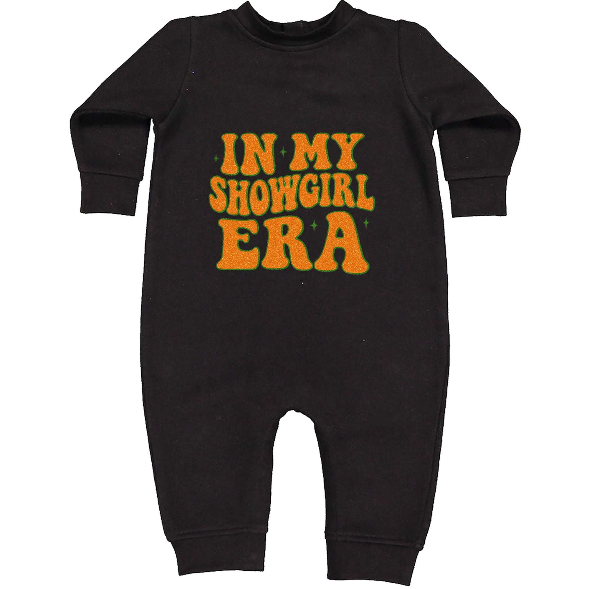 In My Showgirl Era Retro Toddler Hoodie Or Infant Fleece Romper Black