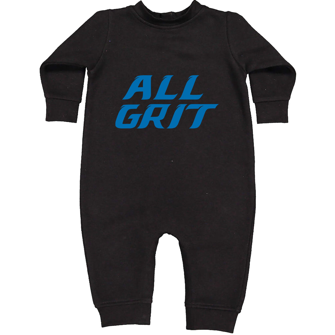 All Grit Detroit Football Toddler Hoodie Or Infant Fleece Romper Black